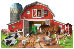 BUSY BARN SHAPED FLOOR PUZZLE- 32 PIECES