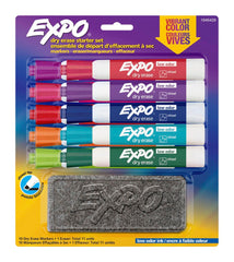 MARKER KIT DRY ERASE LOW ODOR W/ERASER SET/10
