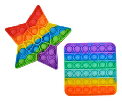 ABILITATIONS PUSH-POP BUBBLE SENSORY - 1 RAINBOW STAR 1 RAINBOW SQUARE