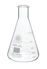 ERLENMEYER FLASK NARROW MOUTH BOROSILICATE GLASS 500ML