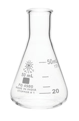 ERLENMEYER FLASK NARROW MOUTH BOROSILICATE GLASS 50ML