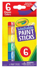 PAINT STICKS WASH CRAYOLA ASST CLASSIC SET OF 6