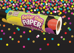 PAPER BULLETIN BOARD BETTER THAN PAPER ROLL - COLORFUL CONFETTI ON BLACK PAPER 4X12 FT