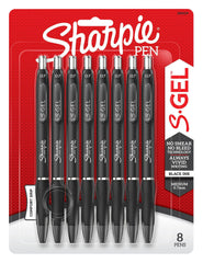 PEN SHARPIE GEL 0.7 MM BLACK PACK OF 8