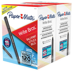 PEN PAPERMATE WRITE BROS BALLPOINT MED 1.0MM BLACK PACK OF 120