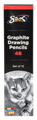 PENCILS DRAWING GRAPHITE SAX 4B PACK OF 12