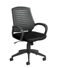OFFICES TO GO MESH BACK TILTER WITH ARMS - GRAY BACK - BLACK SEAT COLOR