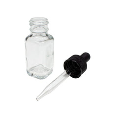 UNITED SCIENTIFIC BOTTLES WITH DROPPER SQUARE FLINT GLASS 05OZ