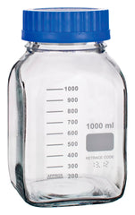 UNITED SCIENTIFIC MEDIA/STORAGE BOTTLES WIDE MOUTH SQUARE BOROSILICATE 5000ML