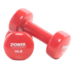 DELUXE VINYL COATED DUMBBELL 10 LBS RED PAIR