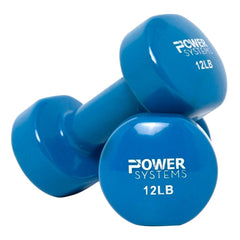 DELUXE VINYL COATED DUMBBELL 12 LBS BLUE PAIR