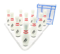 SPORTIME STANDARD BOWLING PINS - SET OF 10 IN BAG - WHITE
