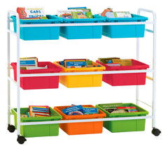 BOOK BROWSER CART WITH VIBRANT TUB COMBO