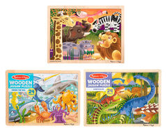 WOODEN JIGSAW PUZZLES SET OF 3