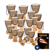 Percussion Plus Ghanaian djembe 20 player pack - rope tuned