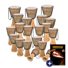 Percussion Plus Ghanaian djembe 20 player pack - rope tuned