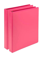 BINDER VIEW ROUND RING EARTHS CHOICE 1.5 IN BERRY PK OF 2