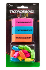 ERASER TICONDEROGA NEON SET OF 15
