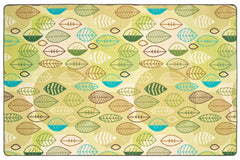 CARPETS FOR KIDS - PIXEL PERFECT PEACEFUL SPACES LEAF - 6 FT X 9 FT RECTANGLE - TAN