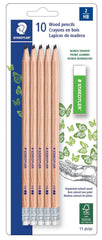 PENCIL STAEDTLER NATURAL PRESHARP NO 2 PACK OF 10