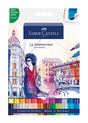 MARKERS FABER-CASTELL GOLDFABER DUAL END AQUA ASST COLORS SET OF 24