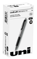 PEN GEL UNI-BALL IMPACT BLACK PACK OF 12