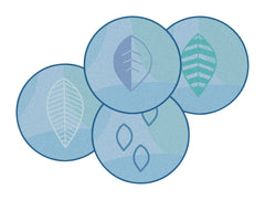 CARPETS FOR KIDS - PIXEL PERFECT PEACEFUL SPACES - 16 IN ROUND - SET OF 12