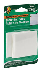 MOUNTING TABS DUCK 1/2 IN X 3/4 IN WHITE PACK OF 60