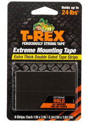 TAPE MOUNTING T-REX 1 IN X 3 IN BLACK PACK OF 8
