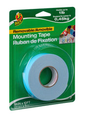 TAPE MOUNTING DUCK 3/4 IN X 10 FT WHITE ROLL