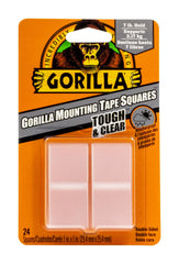 MOUNTING SQUARES GORILLA 1 IN CLEAR 24 CT