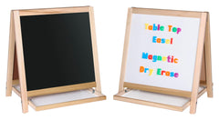 CRESTLINE MAGNETIC TABLE TOP EASEL - 18 X 18 X 19-1/2 INCHES - BLACK CHALK/DRY ERASE