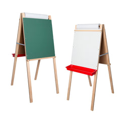 CRESTLINE CHILDS DELUXE DOUBLE EASEL - 19 X 19 X 44 INCHES - GREEN CHALK/DRY ERASE