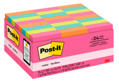 NOTES POST-IT POPTMISTC 1.375 X 1.875 IN ASST 24 PK