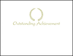 AWARD RECOGNITION FOIL OUTSTANDING ACHIEVEMENT 8-1/2 X 11 INCHES