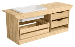 WOOD DESIGNS OUTDOOR MUD KITCHEN - 60 X 19-1/4 X 24 INCHES