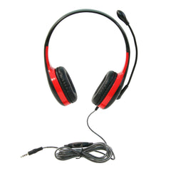 HEADSET ON-EAR W/GOOSENECK MICROPHONE - 3.5MM RED CALIFONE CALITUFF KH-08GT EA