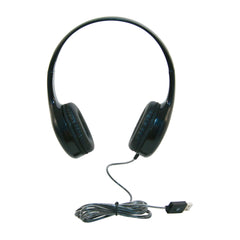 HEADPHONES ON-EAR - USB - BLACK - CALIFONE CALITUFF KH-08 USB BK - EACH