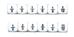 DICE FRACTION SET OF 4