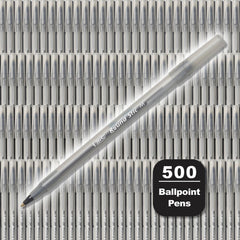 PEN BALLPOINT ROUND STIC 1.0MM BLACK PACK OF 500