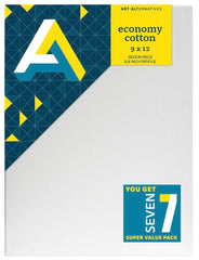 CANVAS STRETCHED 9X12 VALUE PACK OF 7