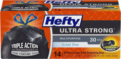 HEFTY ULTRA 30 G TRASH BAGS BX OF 14