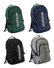 BACKPACK HIGH SCHOOL - DARK GRAY-LIGHT GRAY-FOREST GREEN-BLACK