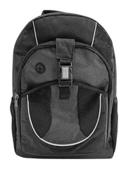 BACKPACK - JUNIOR HIGH STYLE - 18 X 13 X 6 INCHES - BLACK
