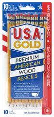 PENCIL USA GOLD NO 2 PRESHARPENED PACK OF 10