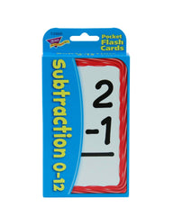FLASH CARDS - 0-12 - SUBTRACTION - 3.25 X 5.25 INCHES - 52 CARDS