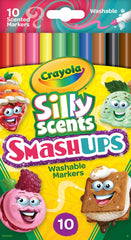 MARKERS WASH CRAYOLA SILLY SCENT FINELINE ASST SMASHUP SET OF 10