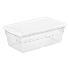 BIN CLEAR PLASTIC W/LID 6 QUART