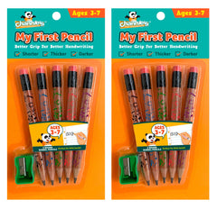 PENCIL CHANNIES MY FIRST 2B AGES 3-7 BROWN SET OF 10