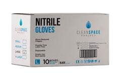 FIRST AID - CLEAN SPACE PROJECT 5.5 MIL INDUSTRIAL NITRILE POWDER FREE GLOVES LARGE - 100/BOX